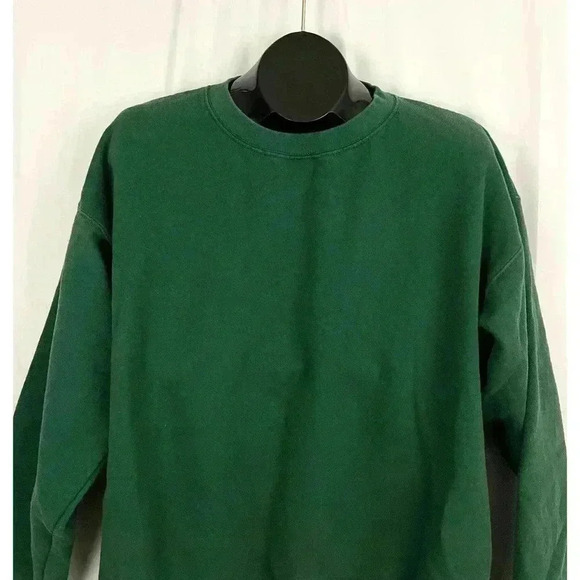 VTG Lee Green Crewneck Sweatshirt Mens LARGE Heavy Cotton Made in USA - Picture 10 of 13